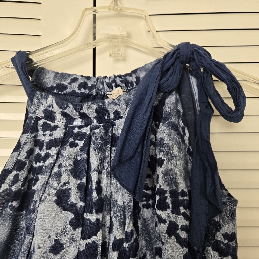 Bellambra Italy Navy Blue Linen  Dress Size S - Picture 3 of 6